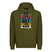 Army Green Black Belt Martial Art Training Karate TaeKwonDo Premium Hoodie - Bettercallsaul