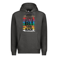Charcoal Heather Black Belt Martial Art Training Karate TaeKwonDo Premium Hoodie - Bettercallsaul