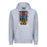 Heather Grey Black Belt Martial Art Training Karate TaeKwonDo Premium Hoodie - Bettercallsaul