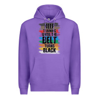 Purple Black Belt Martial Art Training Karate TaeKwonDo Premium Hoodie - Bettercallsaul