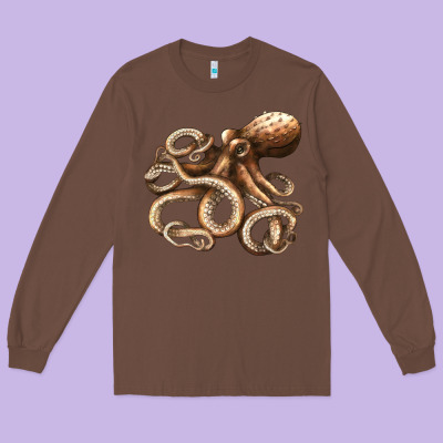 Octopus Long Sleeve Tee Designed By Lillyallendesigns