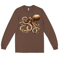 Chestnut octopus Long Sleeve Tee - LillyAllenDesigns