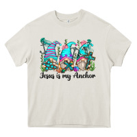 Cream jesus is my anchor gnomes Heavy Core Tee - Zillion Design Studio