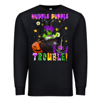 Black hubble bubble trouble Premium Sweatshirt - LillyAllenDesigns