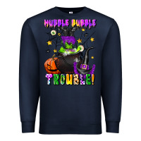 Navy hubble bubble trouble Premium Sweatshirt - LillyAllenDesigns