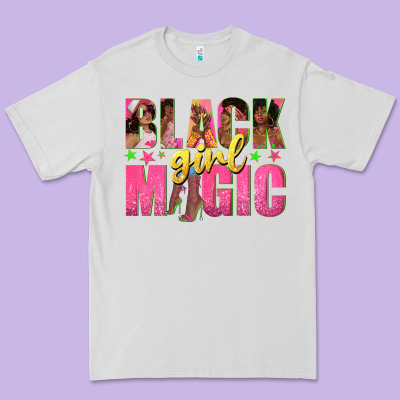 Premium Tee black girl magic with afro black women