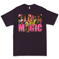 Plum black girl magic with afro black women Premium Tee - texasbilliewilder