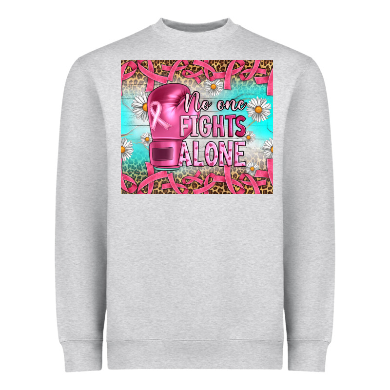 Breast Cancer  No One Fıghts Alone Tumbler Heavyweight Sweatshirt by Artiststas | Teevron