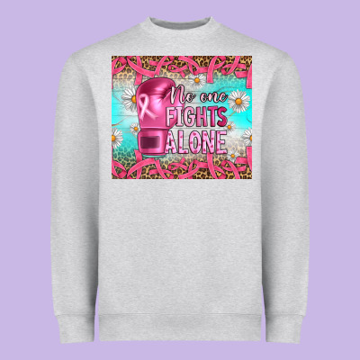 Breast Cancer  No One Fıghts Alone Tumbler Heavyweight Sweatshirt Designed By Artiststas