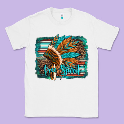 Free Spirit Native American Indian Headdress Classic Tee Designed By Artiststas