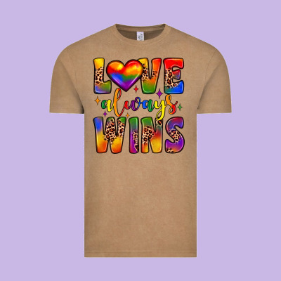 Love Always Wins Vintage Tee Designed By Jahusdesignshop