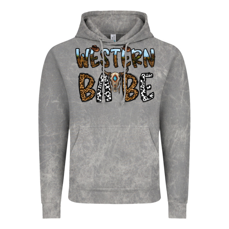 Western Babe Vintage Hoodie by CowhideDigitalArt | Teevron
