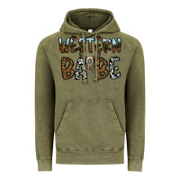 Vintage Olive western babe Vintage Hoodie - CowhideDigitalArt