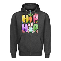 Charcoal Heather easter hip hop Zipper Hoodie - MaliasSmallBusiness