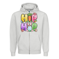 Dove Grey easter hip hop Zipper Hoodie - MaliasSmallBusiness