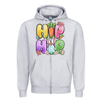 Heather Grey easter hip hop Zipper Hoodie - MaliasSmallBusiness