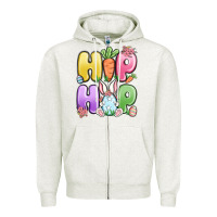 Oatmeal Heather easter hip hop Zipper Hoodie - MaliasSmallBusiness