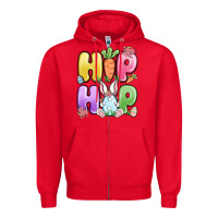 Red easter hip hop Zipper Hoodie - MaliasSmallBusiness