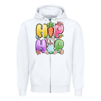 White easter hip hop Zipper Hoodie - MaliasSmallBusiness