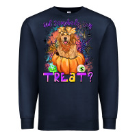 Navy did somebody say treat Premium Sweatshirt - LillyAllenDesigns