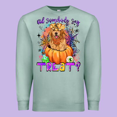 Did Somebody Say Treat Premium Sweatshirt Designed By Lillyallendesigns