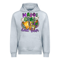 Heather Grey mardi gras and beer Urban Hoodie - CowGirlArtShop