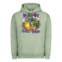 Pigment Oil Green mardi gras and beer Urban Hoodie - CowGirlArtShop