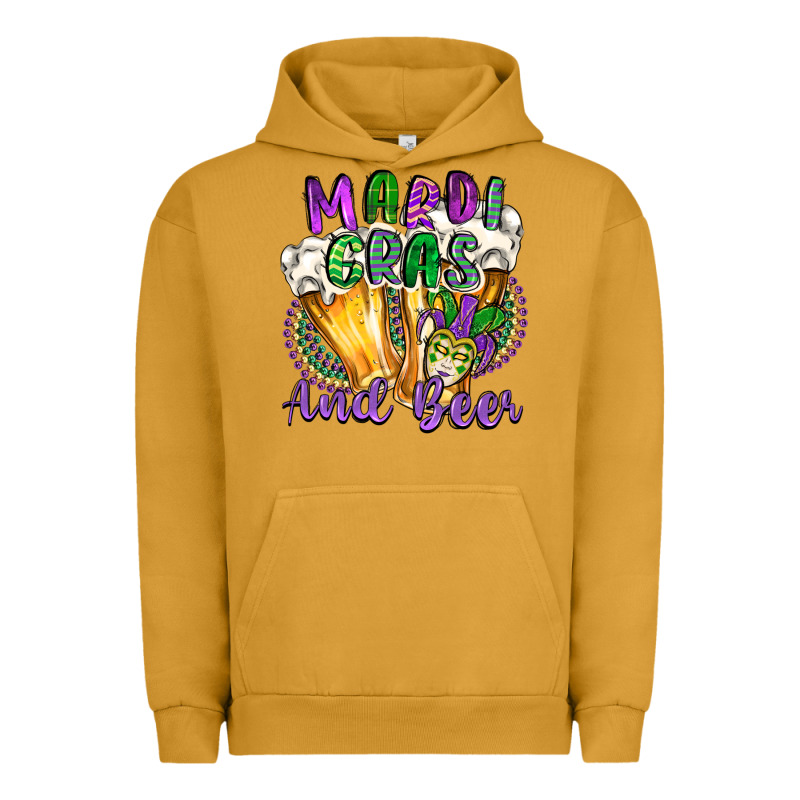 Mardi Gras And Beer Urban Hoodie by CowGirlArtShop | Teevron
