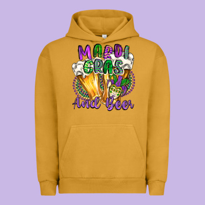 Mardi Gras And Beer Urban Hoodie Designed By Cowgirlartshop