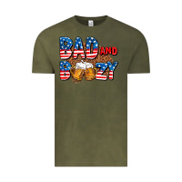 Vintage Olive bad and boozy usa Vintage Tee - AdoDesignShop