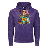 Cloud Purple Simmental Cow Coffee Cup Vintage Hoodie - FaDigitalArtStudio