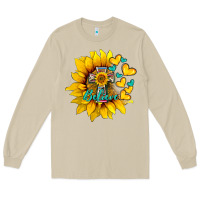 Mushroom western sunflower  cross believe Long Sleeve Tee - BarkalooDesign
