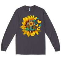 Smoke western sunflower  cross believe Long Sleeve Tee - BarkalooDesign