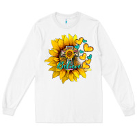 White western sunflower  cross believe Long Sleeve Tee - BarkalooDesign