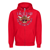 Red love you till the cows come home Zipper Hoodie - MaliasSmallBusiness