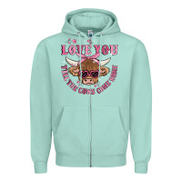 Seafoam love you till the cows come home Zipper Hoodie - MaliasSmallBusiness