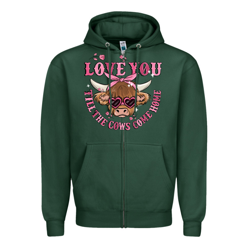 Love You Till The Cows Come Home Zipper Hoodie by MaliasSmallBusiness | Teevron