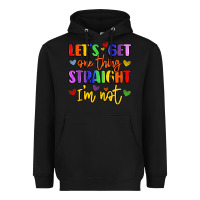 Black celebrate pride with colorful text Heavyweight Hoodie - LillyAllenDesigns