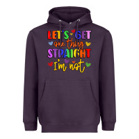 Plum celebrate pride with colorful text Heavyweight Hoodie - LillyAllenDesigns