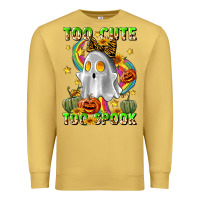 Antique Gold too cute too spook Premium Sweatshirt - LillyAllenDesigns