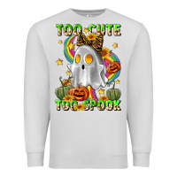 Dove Grey too cute too spook Premium Sweatshirt - LillyAllenDesigns
