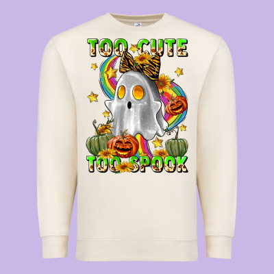 Too Cute Too Spook Premium Sweatshirt Designed By Lillyallendesigns