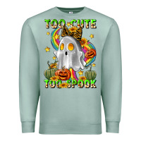 Seafoam too cute too spook Premium Sweatshirt - LillyAllenDesigns