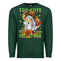 Sports Green too cute too spook Premium Sweatshirt - LillyAllenDesigns