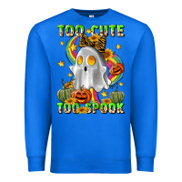 True Royal too cute too spook Premium Sweatshirt - LillyAllenDesigns