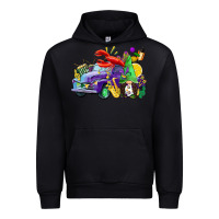 Black mardi gras gnome on the truck Urban Hoodie - CowGirlArtShop