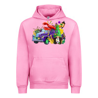 Fuchsia Pink mardi gras gnome on the truck Urban Hoodie - CowGirlArtShop