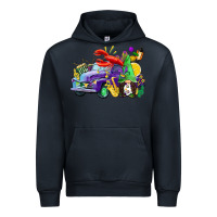 Navy mardi gras gnome on the truck Urban Hoodie - CowGirlArtShop