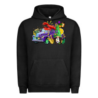 Pigment Black mardi gras gnome on the truck Urban Hoodie - CowGirlArtShop