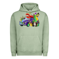 Pigment Oil Green mardi gras gnome on the truck Urban Hoodie - CowGirlArtShop